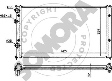 Somora 280244 - Radiatore, Raffreddamento motore autozon.pro