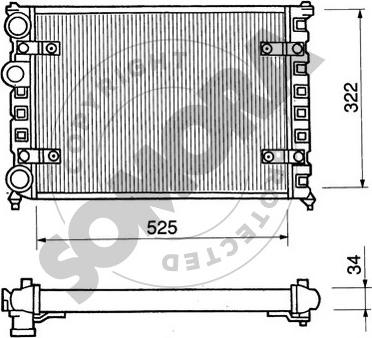 Somora 280241 - Radiatore, Raffreddamento motore autozon.pro