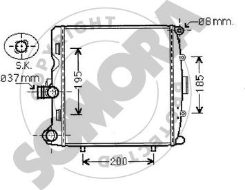 Somora 231140R - Radiatore, Raffreddamento motore autozon.pro