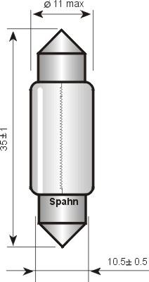 Spahn Glühlampen 1236 - Lampadina, Luce targa autozon.pro