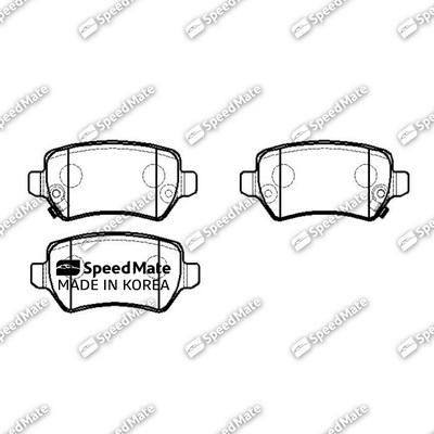 SpeedMate SM-BPE155 - Kit pastiglie freno, Freno a disco autozon.pro