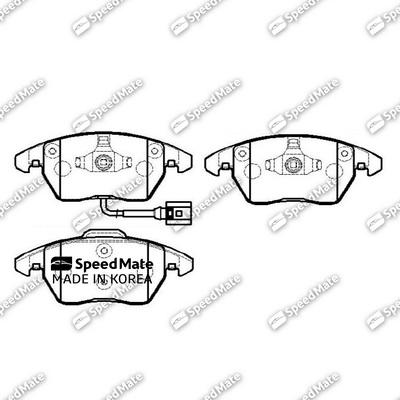 SpeedMate SM-BPE169 - Kit pastiglie freno, Freno a disco autozon.pro