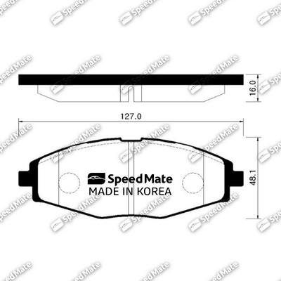 SpeedMate SM-BPG008 - Kit pastiglie freno, Freno a disco autozon.pro