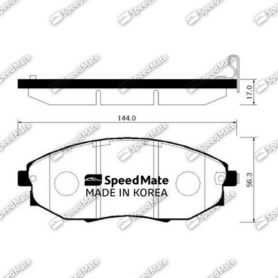 SpeedMate SM-BPG016 - Kit pastiglie freno, Freno a disco autozon.pro