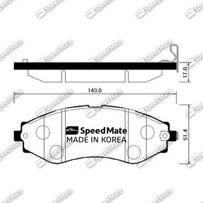 SpeedMate SM-BPG010 - Kit pastiglie freno, Freno a disco autozon.pro