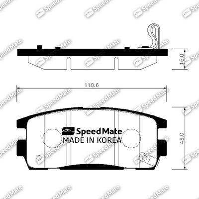 SpeedMate SM-BPG018 - Kit pastiglie freno, Freno a disco autozon.pro