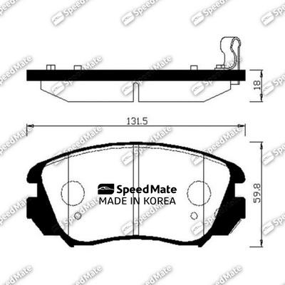 SpeedMate SM-BPG024 - Kit pastiglie freno, Freno a disco autozon.pro