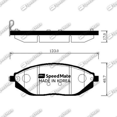 SpeedMate SM-BPG023 - Kit pastiglie freno, Freno a disco autozon.pro