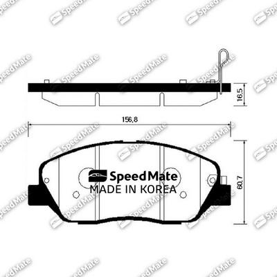 SpeedMate SM-BPH044 - Kit pastiglie freno, Freno a disco autozon.pro