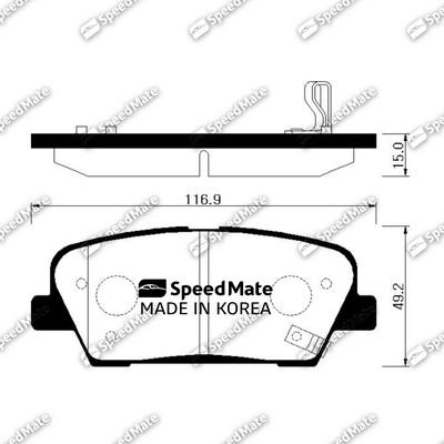 SpeedMate SM-BPH045 - Kit pastiglie freno, Freno a disco autozon.pro