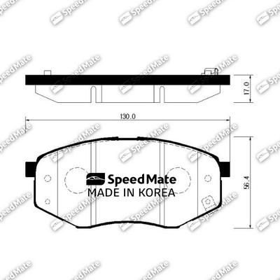 SpeedMate SM-BPH046 - Kit pastiglie freno, Freno a disco autozon.pro