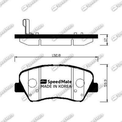 SpeedMate SM-BPH048 - Kit pastiglie freno, Freno a disco autozon.pro