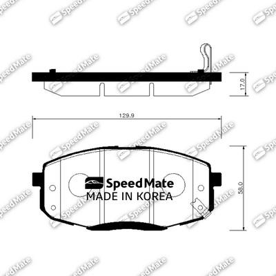 SpeedMate SM-BPH043 - Kit pastiglie freno, Freno a disco autozon.pro