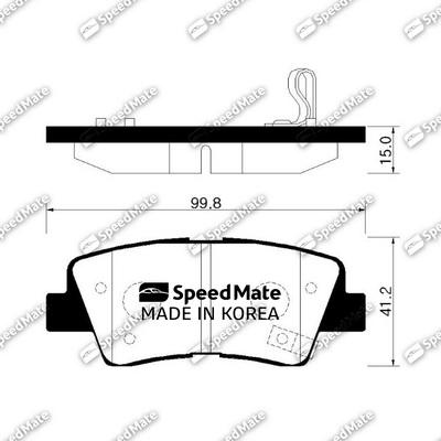 SpeedMate SM-BPH042 - Kit pastiglie freno, Freno a disco autozon.pro