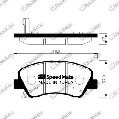 SpeedMate SM-BPH047 - Kit pastiglie freno, Freno a disco autozon.pro