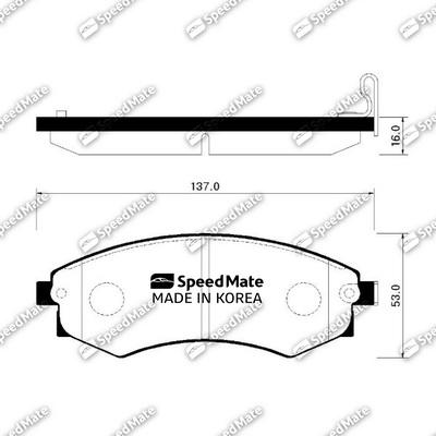 SpeedMate SM-BPH006 - Kit pastiglie freno, Freno a disco autozon.pro