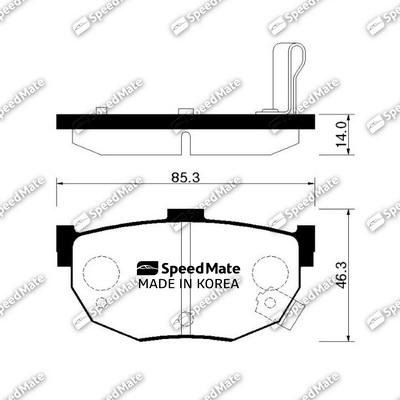 SpeedMate SM-BPH008 - Kit pastiglie freno, Freno a disco autozon.pro