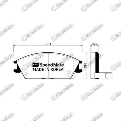 SpeedMate SM-BPH003 - Kit pastiglie freno, Freno a disco autozon.pro