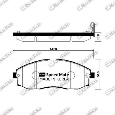 SpeedMate SM-BPH019 - Kit pastiglie freno, Freno a disco autozon.pro