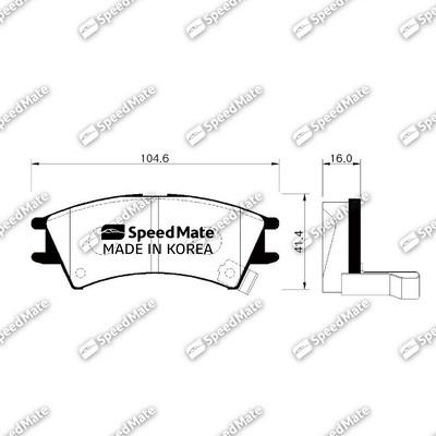 SpeedMate SM-BPH016 - Kit pastiglie freno, Freno a disco autozon.pro