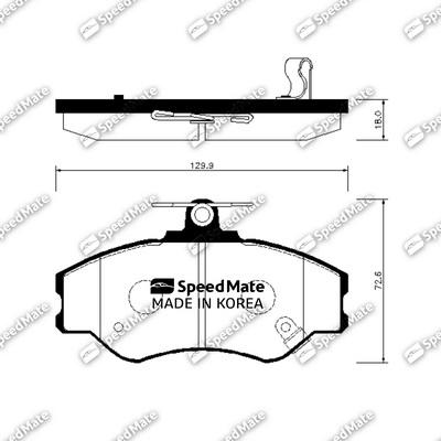 SpeedMate SM-BPH011 - Kit pastiglie freno, Freno a disco autozon.pro