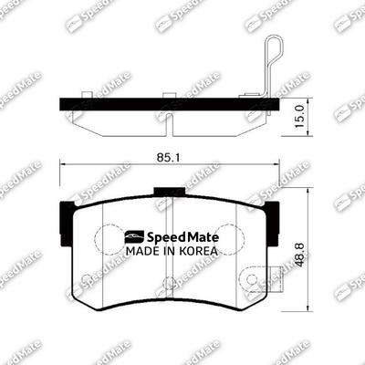 SpeedMate SM-BPH012 - Kit pastiglie freno, Freno a disco autozon.pro