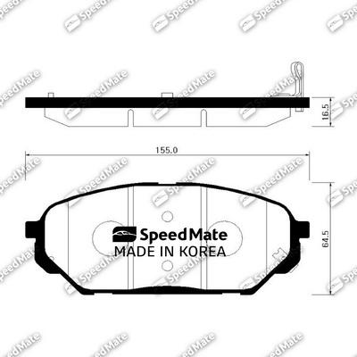 SpeedMate SM-BPH039 - Kit pastiglie freno, Freno a disco autozon.pro