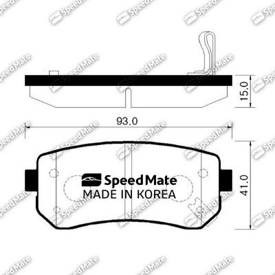 SpeedMate SM-BPH034 - Kit pastiglie freno, Freno a disco autozon.pro