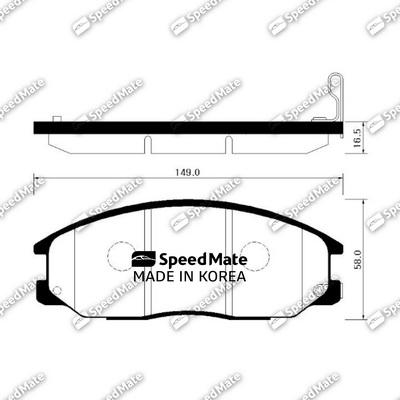 SpeedMate SM-BPH036 - Kit pastiglie freno, Freno a disco autozon.pro