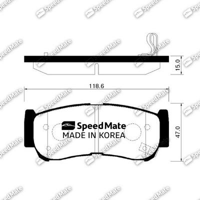 SpeedMate SM-BPH031 - Kit pastiglie freno, Freno a disco autozon.pro