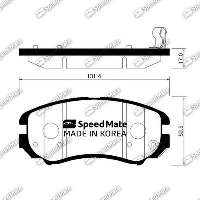 SpeedMate SM-BPH038 - Kit pastiglie freno, Freno a disco autozon.pro