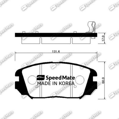 SpeedMate SM-BPH032 - Kit pastiglie freno, Freno a disco autozon.pro