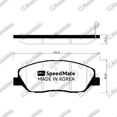 SpeedMate SM-BPH029 - Kit pastiglie freno, Freno a disco autozon.pro