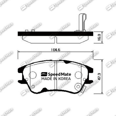 SpeedMate SM-BPH024 - Kit pastiglie freno, Freno a disco autozon.pro