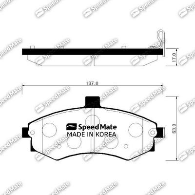 SpeedMate SM-BPH025 - Kit pastiglie freno, Freno a disco autozon.pro