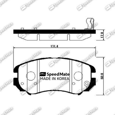 SpeedMate SM-BPH026 - Kit pastiglie freno, Freno a disco autozon.pro