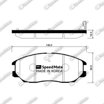 SpeedMate SM-BPH028 - Kit pastiglie freno, Freno a disco autozon.pro