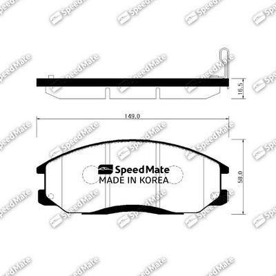 SpeedMate SM-BPH027 - Kit pastiglie freno, Freno a disco autozon.pro