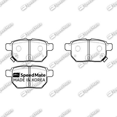 SpeedMate SM-BPJ012 - Kit pastiglie freno, Freno a disco autozon.pro