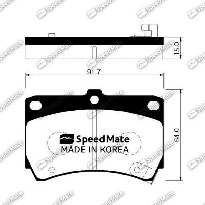 SpeedMate SM-BPK009 - Kit pastiglie freno, Freno a disco autozon.pro