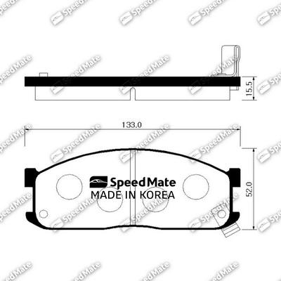 SpeedMate SM-BPK001 - Kit pastiglie freno, Freno a disco autozon.pro