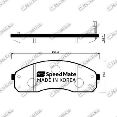 SpeedMate SM-BPK018 - Kit pastiglie freno, Freno a disco autozon.pro