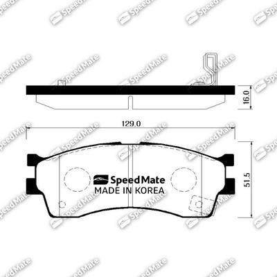 SpeedMate SM-BPK017 - Kit pastiglie freno, Freno a disco autozon.pro