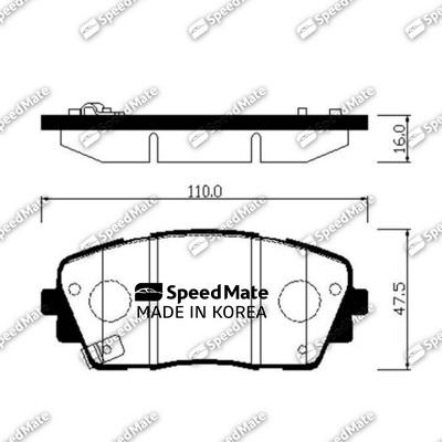 SpeedMate SM-BPK039 - Kit pastiglie freno, Freno a disco autozon.pro