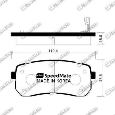 SpeedMate SM-BPK034 - Kit pastiglie freno, Freno a disco autozon.pro