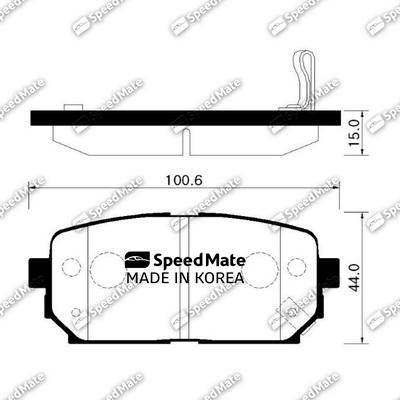 SpeedMate SM-BPK035 - Kit pastiglie freno, Freno a disco autozon.pro