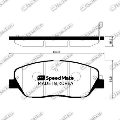 SpeedMate SM-BPK036 - Kit pastiglie freno, Freno a disco autozon.pro