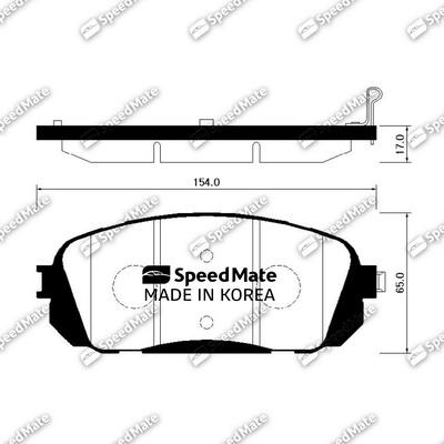 SpeedMate SM-BPK033 - Kit pastiglie freno, Freno a disco autozon.pro