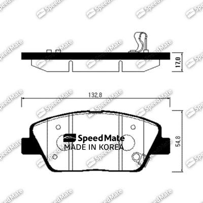 SpeedMate SM-BPK037 - Kit pastiglie freno, Freno a disco autozon.pro