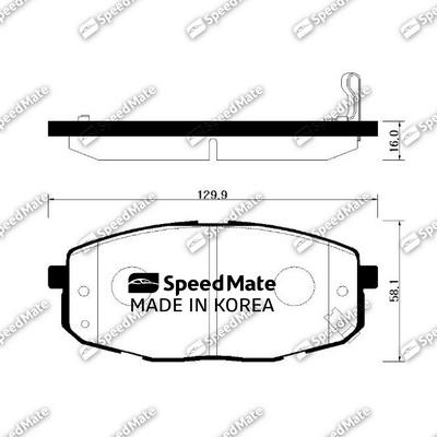 SpeedMate SM-BPK024 - Kit pastiglie freno, Freno a disco autozon.pro